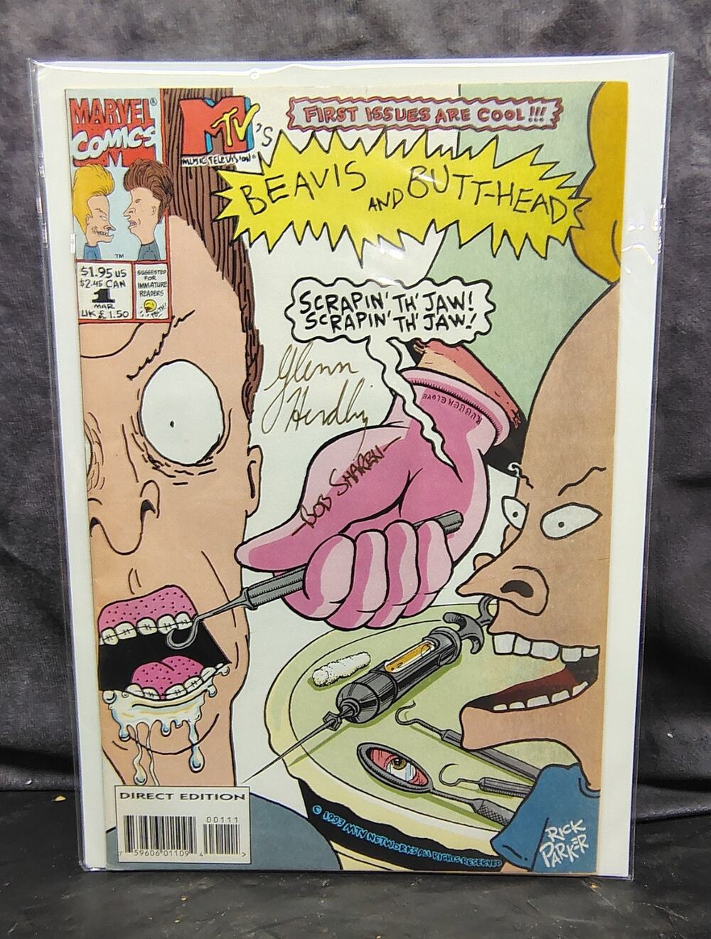 Marvel Age #134 (March 1994) Beavis and Butt-Head DOUBLE SIGNED !!